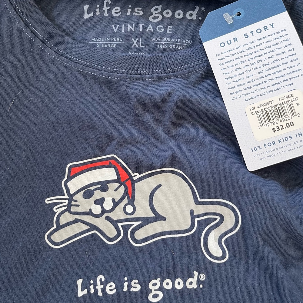 Xl Life Is Good xmas long sleeve shirt